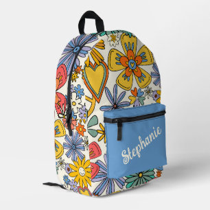 Hippy Style Personalised Printed Backpack