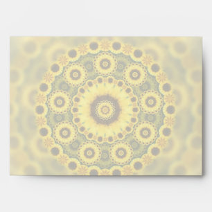 Hippy Sunflower Fractal Mandala Pattern Envelope