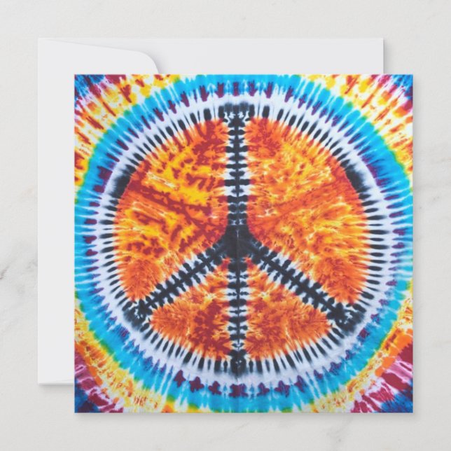 Hippy Tie Dye Invitation (Front)