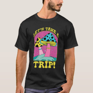 Hippy Trippy 60's Abstrac Magic Retro Raver Skull T-Shirt