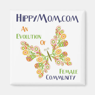 HippyMom Square Magnet