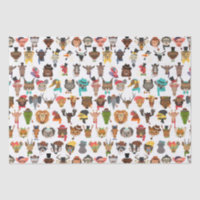 Hipster Animals Fun Cool Animals with Hats