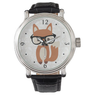 Hipster Baby Fox w/Glasses Watch