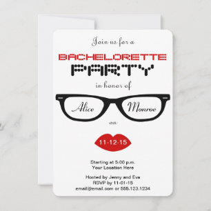 Hipster Bachelorette Party Invitation