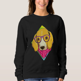 Hipster Beagle Dog Cute Beagle  Ideas Men Women Sweatshirt