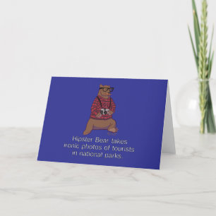 Hipster Bear Note Card