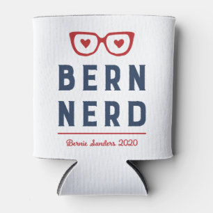 Hipster Bern Nerd Funny Bernie Sanders 2020 Can Cooler