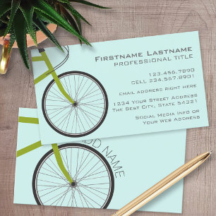 Hipster Bicycle Wheel with Custom Name Business Card