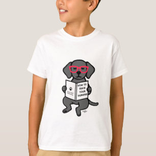 Hipster Black Labrador Puppy T-Shirt