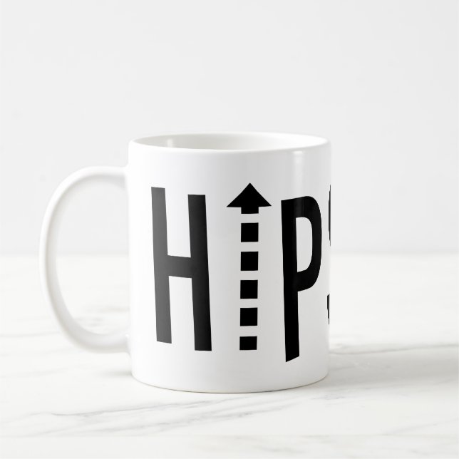 Hipster Black Modern Typography Mug (Left)