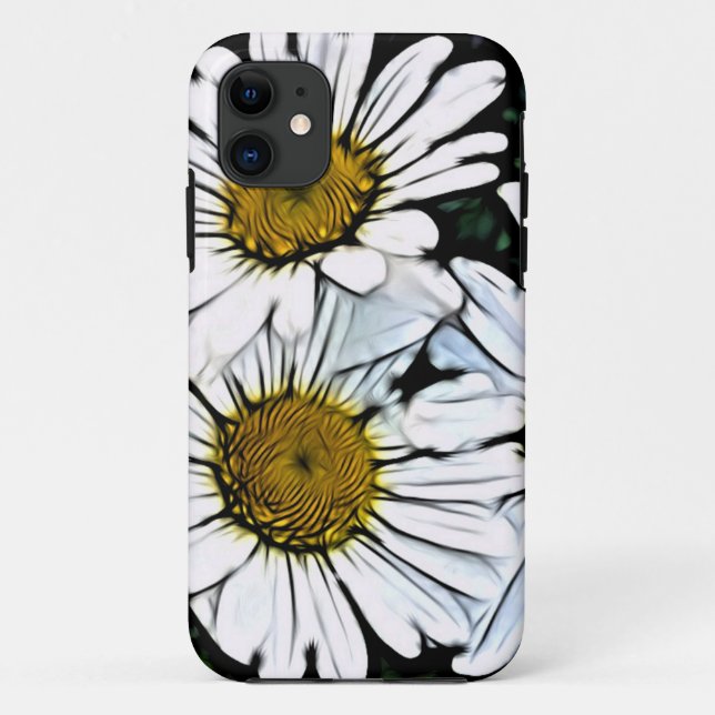 Hipster Bohemian Chic Summer White Daisy Case-Mate iPhone Case (Back)