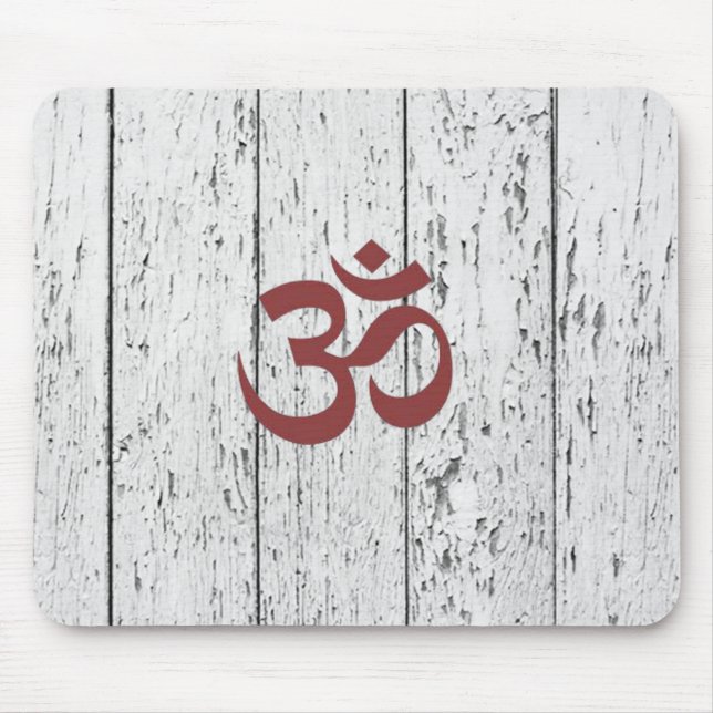 Hipster Boho Om Fence Mouse Pad (Front)
