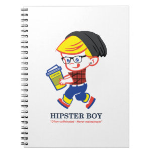 Hipster Boy - Parody illustration Notebook