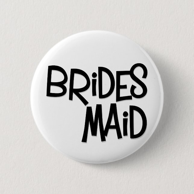 Hipster Bridesmaid 6 Cm Round Badge (Front)