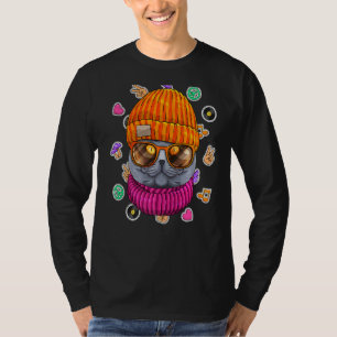 Hipster British Shorthair Geek Nerd Glasses Love P T-Shirt