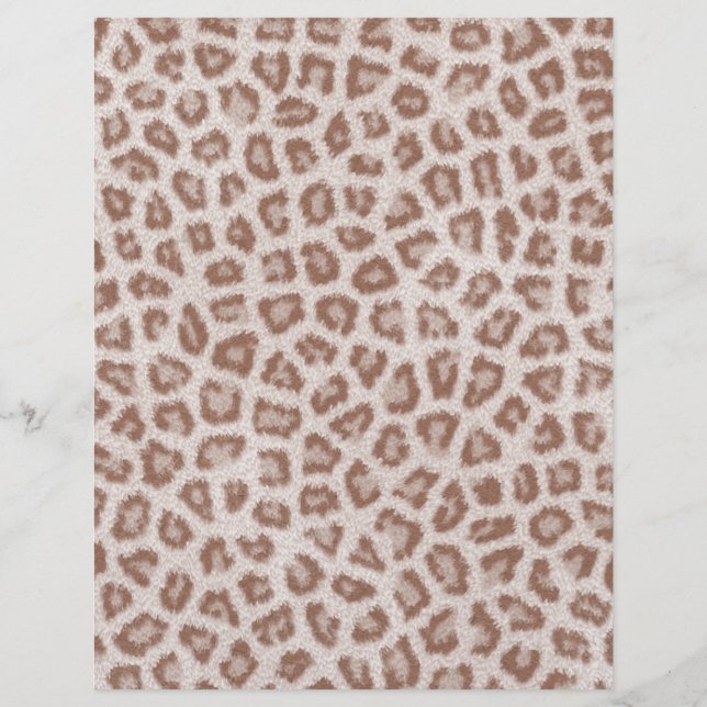 Hipster brown white cheetah animal print flyer (Front)