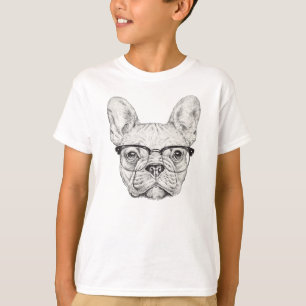 Hipster Bulldog T-Shirt