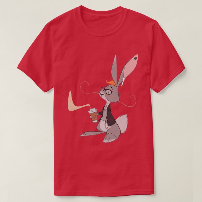 Hipster Bunny T-Shirt (Design Front)