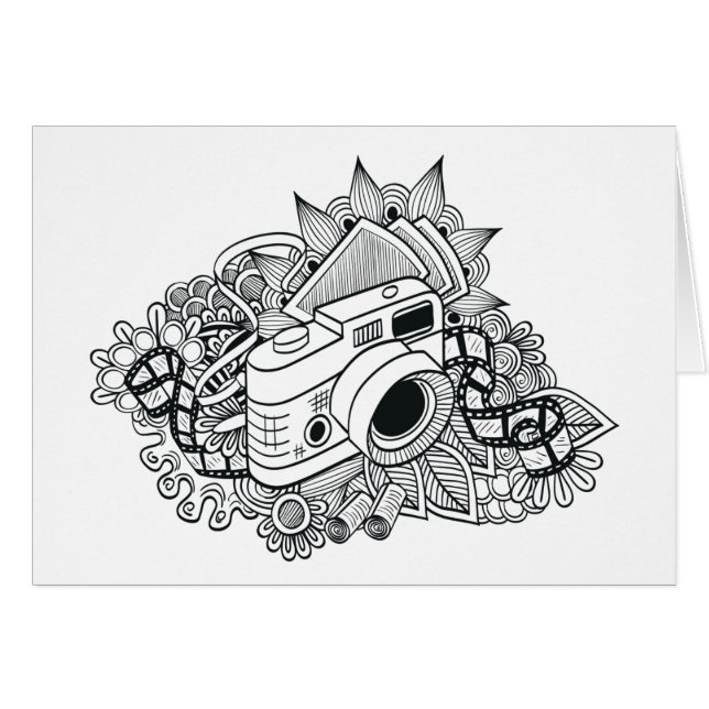 Hipster Camera Doodle (Front Horizontal)