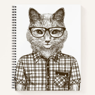 Hipster Cat Notebook