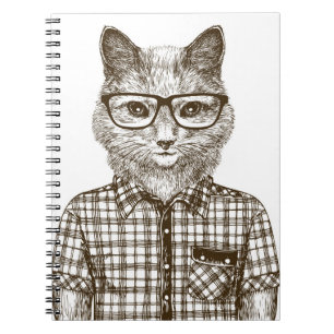 Hipster Cat Notebook