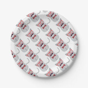 Hipster Cat Paper Plate