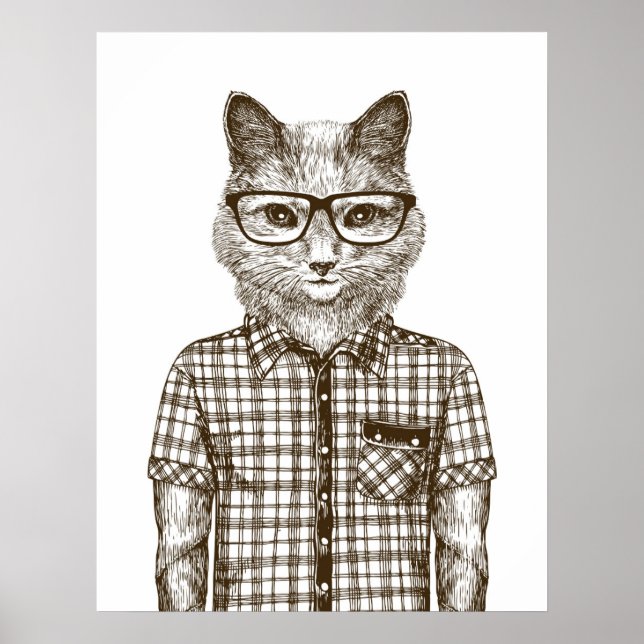 Hipster Cat Poster (Front)