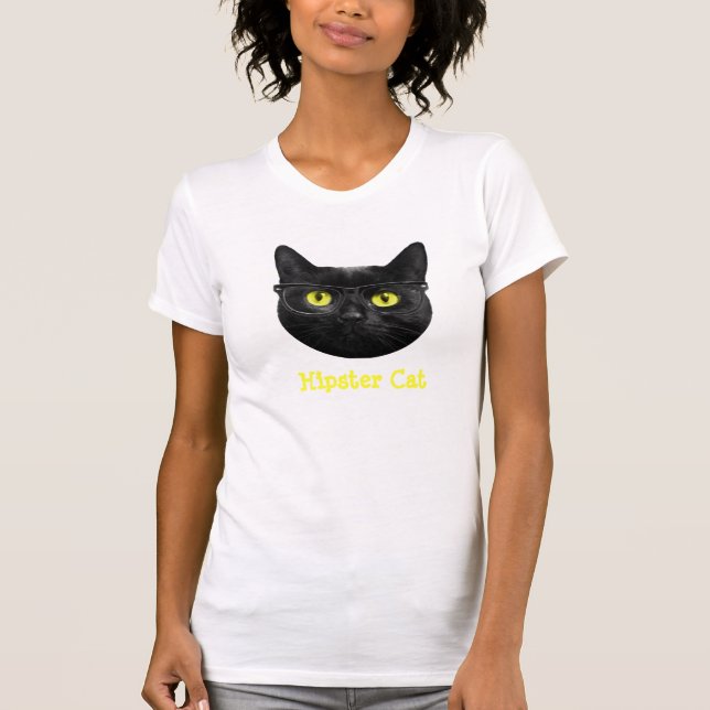 Hipster cat t-shirt (Front)