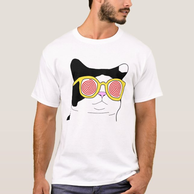 Hipster Cat T-Shirt (Front)