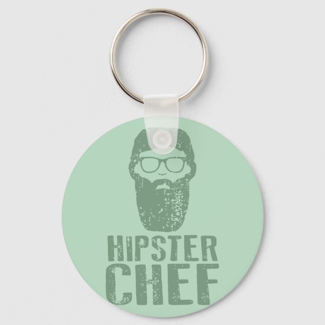 Hipster Chef Key Ring (Front)