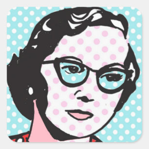 Hipster Chic Retro Pop Art Stickers