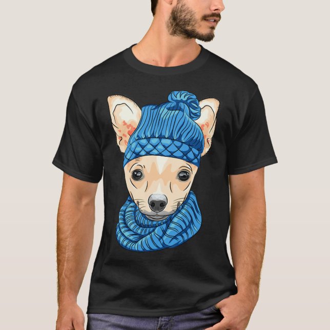 Hipster Chihuahua T-Shirt (Front)