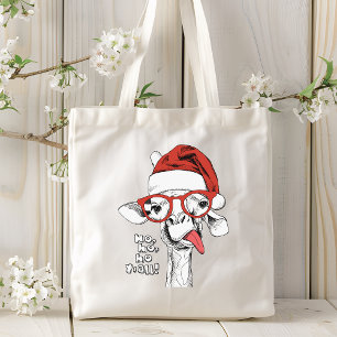 Hipster Christmas Giraffe   Holidays Tote Bag
