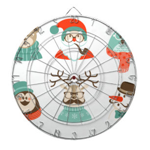 hipster christmas santa dartboard