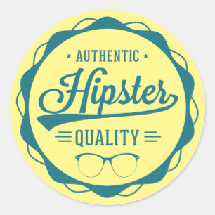 Hipster Classic Round Sticker