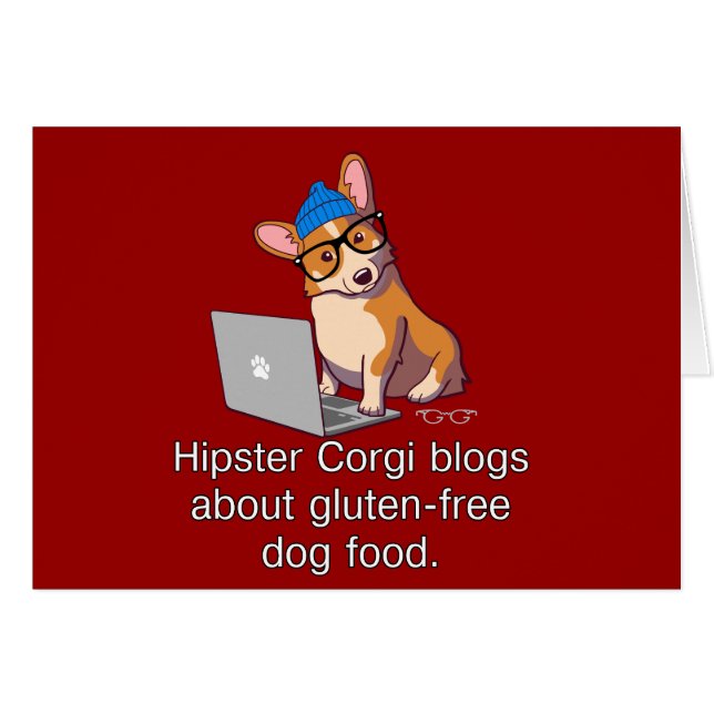 Hipster Corgi 2 (Front Horizontal)