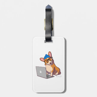 Hipster Corgi 2 Luggage Tag