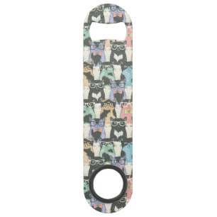 Hipster Cute Cats Pattern