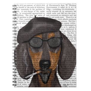 Hipster Dachshund Black and Tan Notebook
