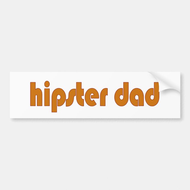 Hipster Dad Bumper Sticker (Front)