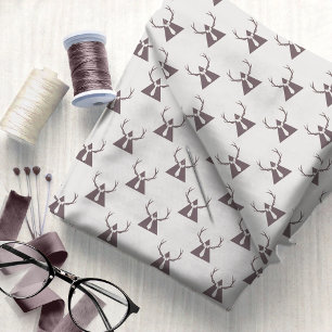 Hipster Deer Antlers, Necktie #11 ID1073 Fabric