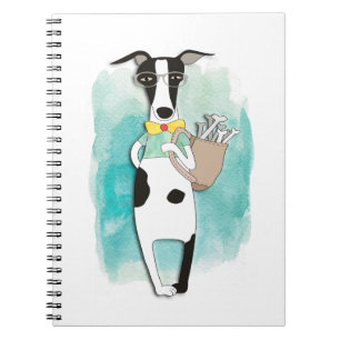Hipster Dog Cartoon Notebook