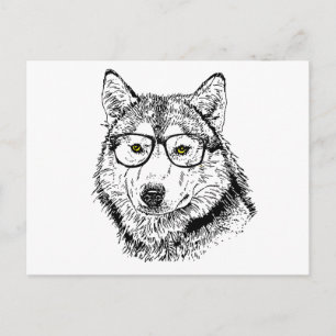 Hipster Dog Postcard