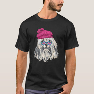 Hipster Dog Wearing Glasses Goofy Geek Dog 3 T-Shirt
