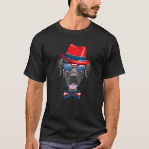 Hipster Dog Wearing Glasses Goofy Geek Dog  4 T-Shirt