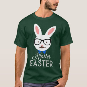 Hipster Easter Bunny With Nerd Glasses T-Shirt