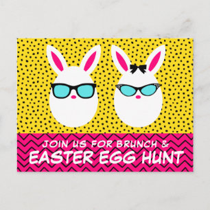 Hipster Easter Eggs Egg Hunt & Brunch Postcard