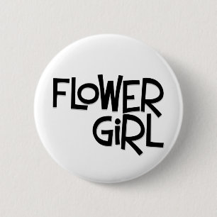 Hipster Flower Girl 6 Cm Round Badge