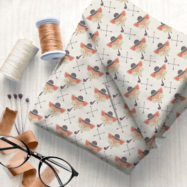 Hipster Fox, Bowler Hat, Pipe #8 ID1073 Fabric (Creator Uploaded)