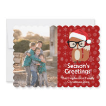 Hipster Fox Glasses Cute Animal Christmas Photo